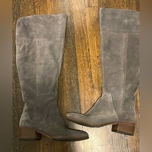 Over the knee leather boots